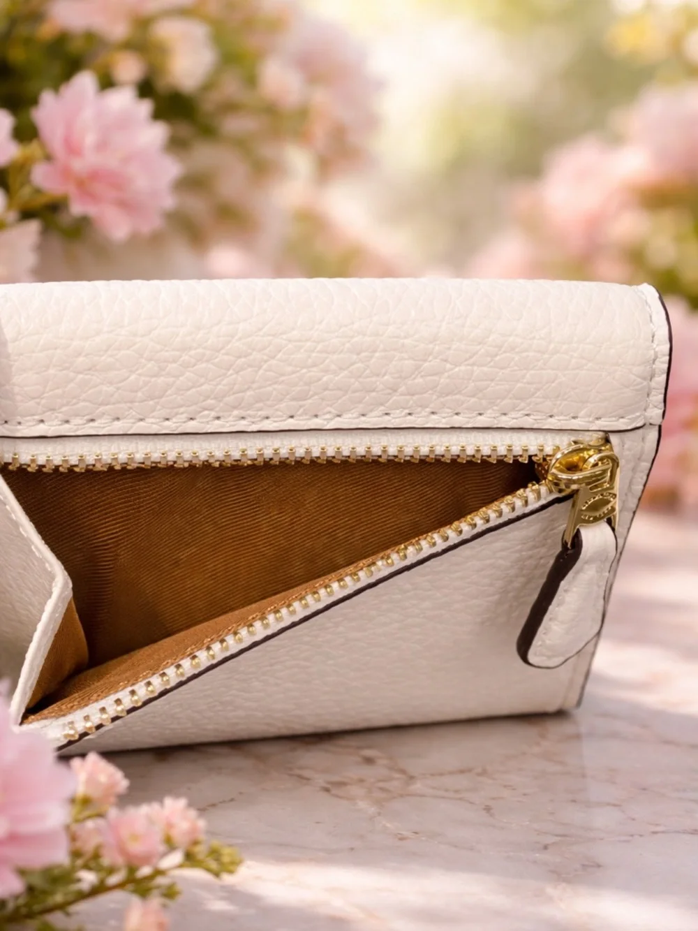 Coach Leather Floral Appliqué Small Wallet NWT - Picture 4 of 8